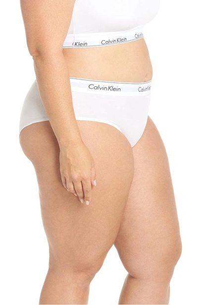 Shop Calvin Klein Modern Cotton Blend Hipster Briefs In White