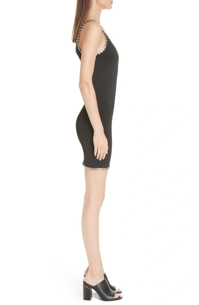 Shop Alexander Wang Grommet Trim Scuba Body-con Dress In Black