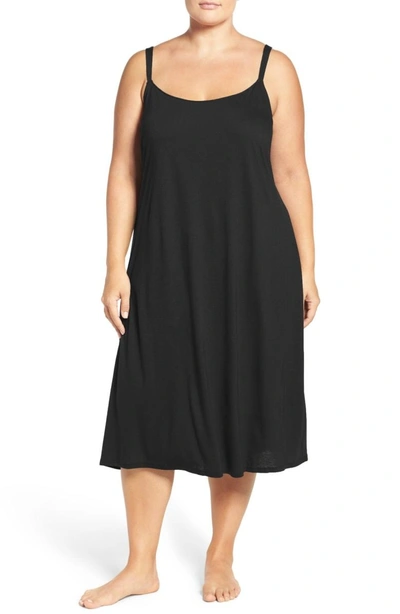 Shop Natori 'shangri La' Nightgown In Black