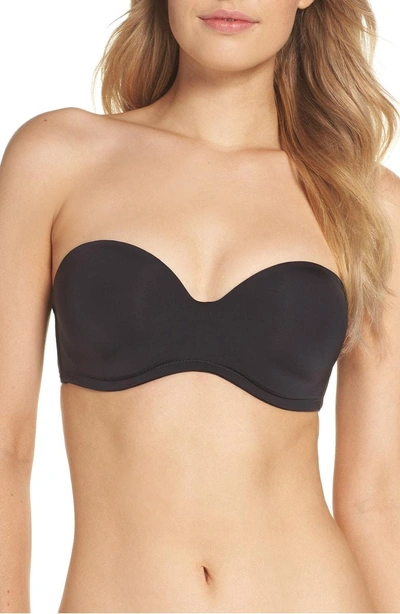 Shop Natori Underneath Underwire Strapless Bra In Black