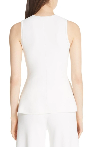 Theory Lustrate Classic Peplum Top In White ModeSens