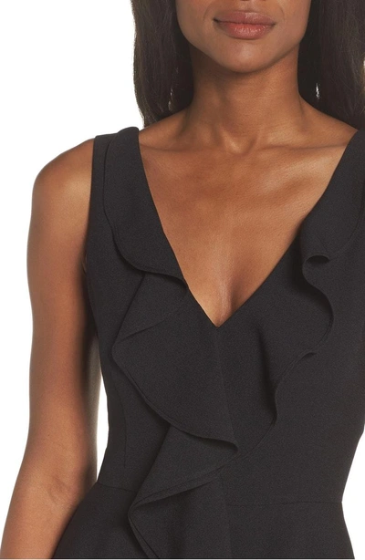 Shop Eliza J Sleeveless Peplum Jumpsuit In Black