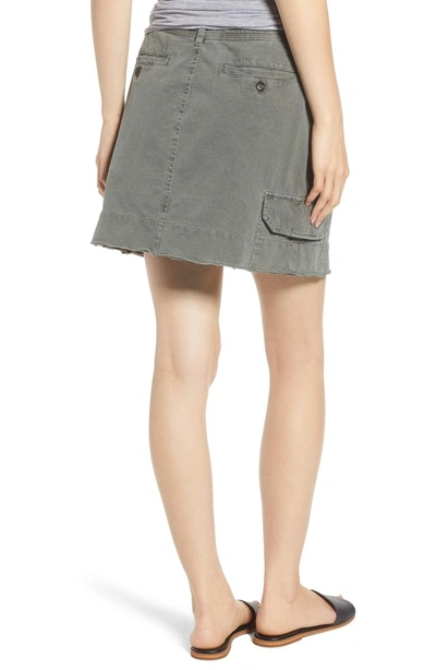 Shop James Perse Cutoff Cargo Skirt In Artillery