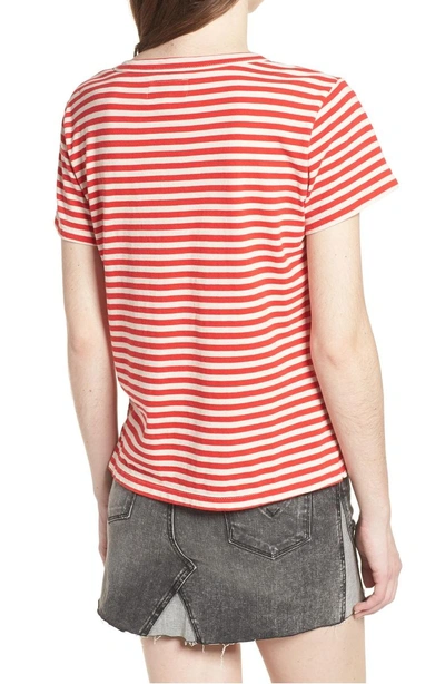 Shop Current Elliott The Boy Tee In Red White Stripe