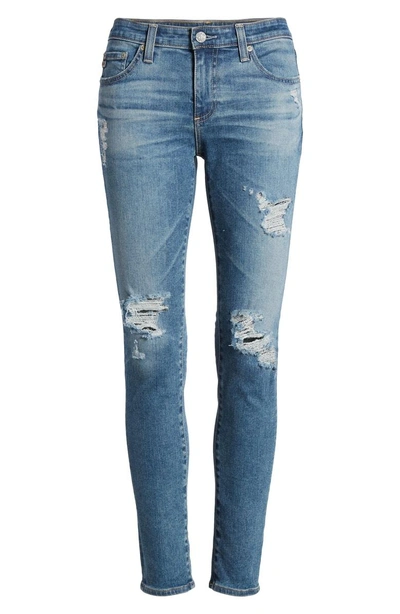 Shop Ag The Legging Ankle Super Skinny Jeans In 13 Years Pacifica Destructed