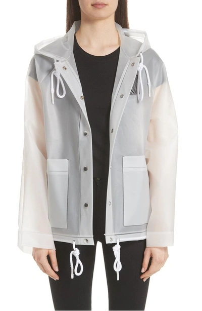 Shop Proenza Schouler Pswl Graphic Raincoat In Milky White