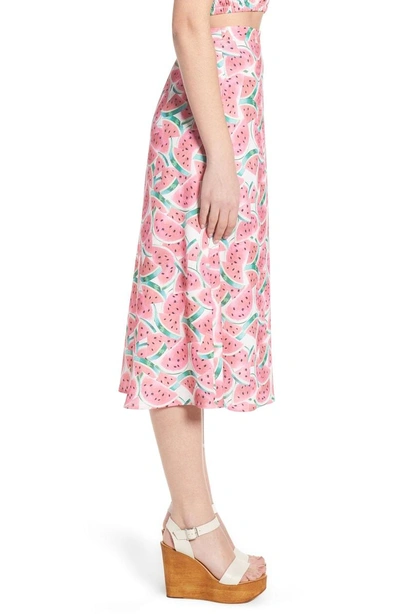 Shop Show Me Your Mumu Flirt Midi Skirt In One In A Melon Crinkle Stretch