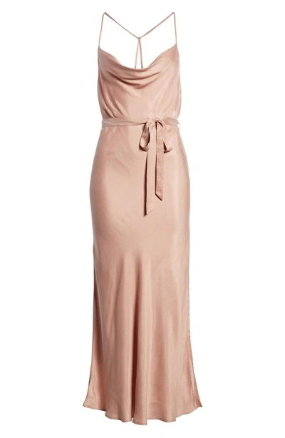 Shop Bardot Cara Cowl Neck Slip Dress In Bloom