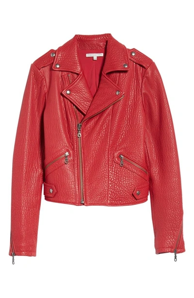 Rebecca minkoff red leather jacket sale