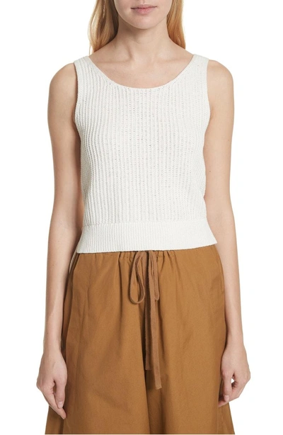 Shop Vince Crossover Back Tank Sweater In Off White