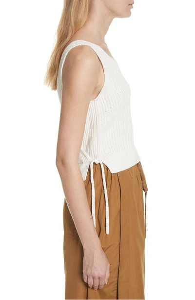 Shop Vince Crossover Back Tank Sweater In Off White