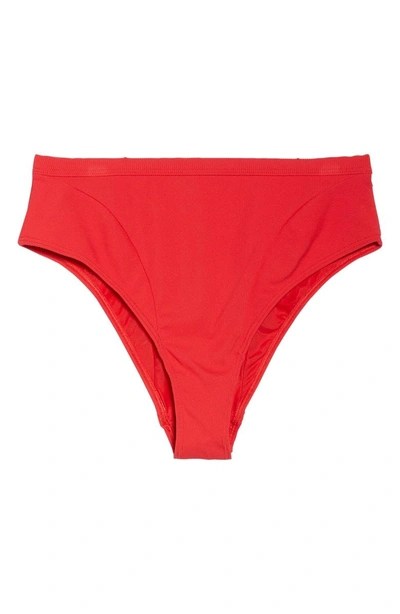 Shop Chromat Ribbed Swim Bottoms In Red