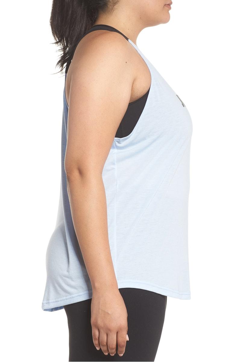 Nike Plus Size Breathe Graphic Open-back Tank Top In Royal Tint/black |  ModeSens