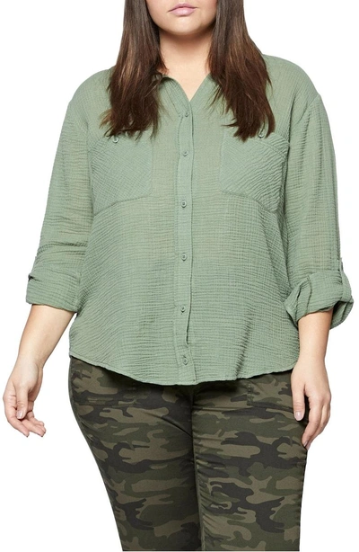 Shop Sanctuary Steady Boyfriend Shirt In Cadet