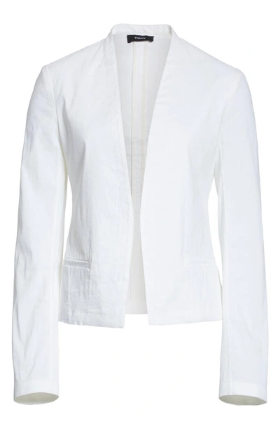 Shop Theory Clean Linen Blend Blazer In White