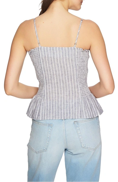 Shop 1.state Smocked Spaghetti Strap Top In Ocean Slate