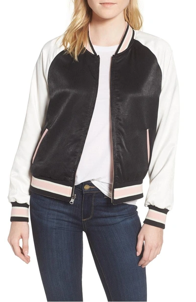 Shop Cupcakes And Cashmere Donya Reversible Bomber Jacket In Light Pink