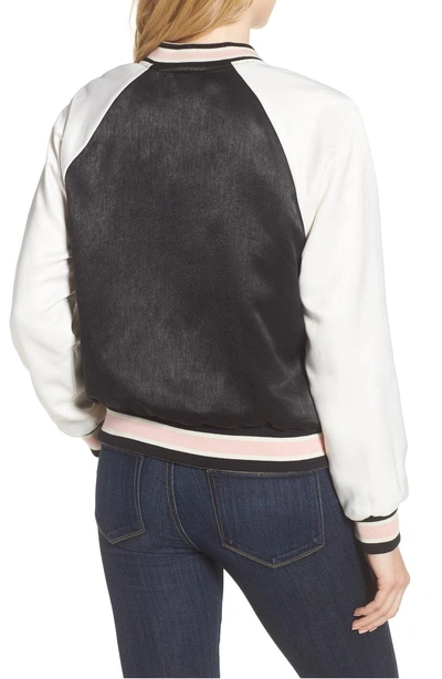 Shop Cupcakes And Cashmere Donya Reversible Bomber Jacket In Light Pink