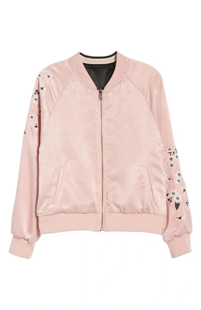 Shop Cupcakes And Cashmere Donya Reversible Bomber Jacket In Light Pink