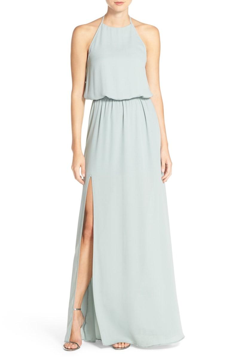 heather halter dress silver sage crisp
