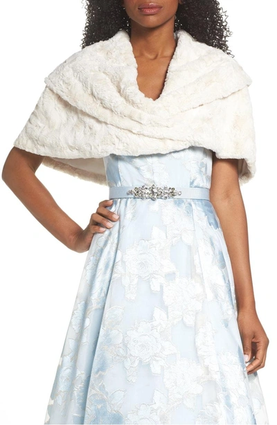 Shop Eliza J Faux Fur Stole In Ivory