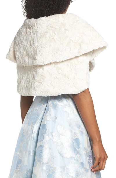 Eliza J Faux Fur Stole In Ivory