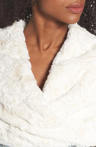 Eliza J Faux Fur Stole In Ivory