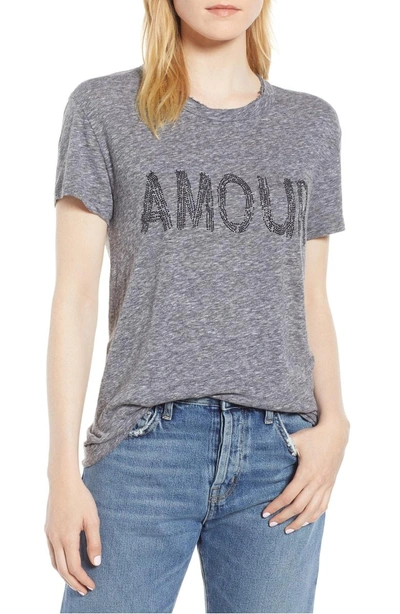 Shop Zadig & Voltaire Walk Strass Tee In Gris