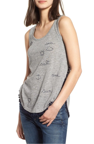 Shop Sundry Sea You There Tank In Heather Grey