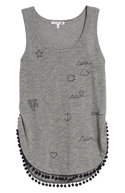 Shop Sundry Sea You There Tank In Heather Grey