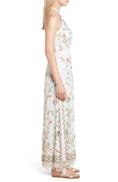 Shop Kas New York Eve Embroidered Maxi Dress In White