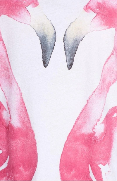 Shop Chaser Painted Flamingos Muscle Tee In White