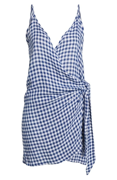 Shop Rails Malia Wrap Dress In Blue Gingham