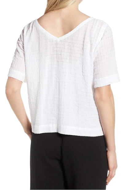 Shop Eileen Fisher Stretch Organic Cotton Top In White