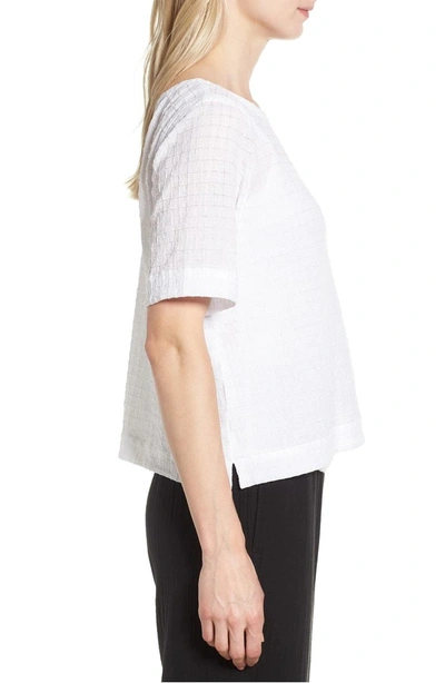 Shop Eileen Fisher Stretch Organic Cotton Top In White