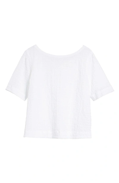 Shop Eileen Fisher Stretch Organic Cotton Top In White