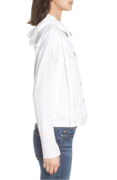 Shop Bailey44 Joy Juice Hooded Denim Jacket In Chalk