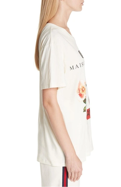 Shop Gucci Snake Graphic Logo Tee In Ivory