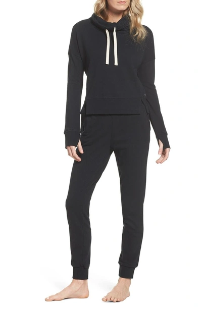 Shop Ugg Miya Funnel Neck Sweatshirt In Black