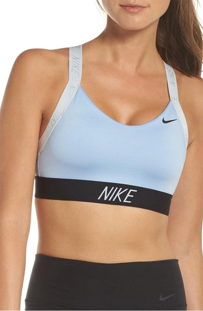 Nike Pro Indy Logo Sports Bra In Royal Tink | ModeSens