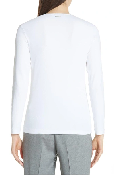 Shop Fabiana Filippi Bead Neck Sweater In White
