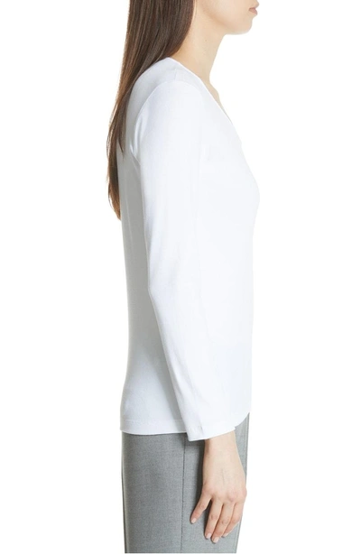 Shop Fabiana Filippi Bead Neck Sweater In White