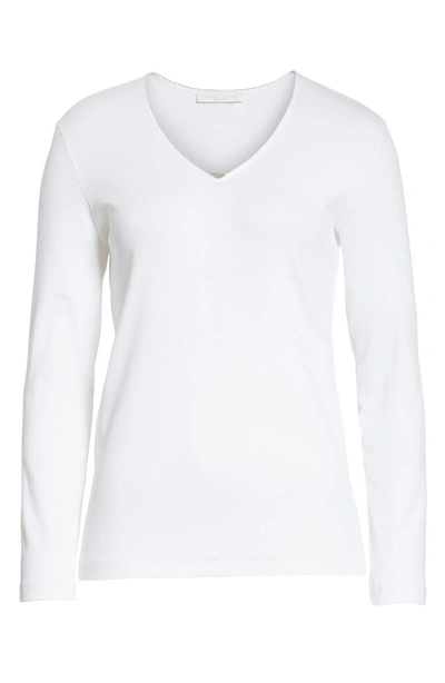 Shop Fabiana Filippi Bead Neck Sweater In White