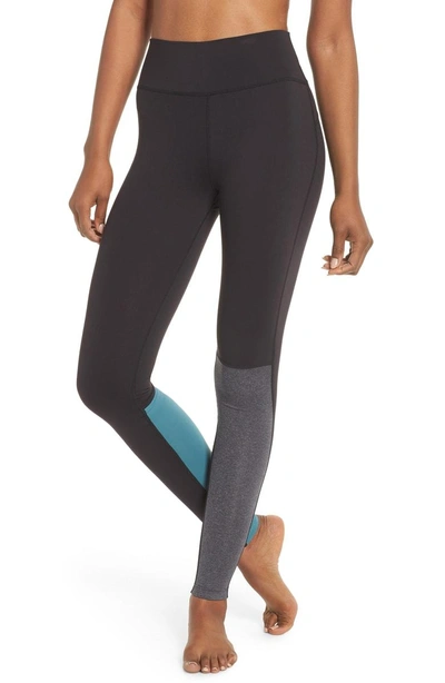 Shop Splits59 Flash Leggings In Black/ Heather Grey/ Blue Surf