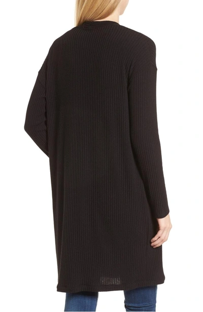 Shop Splendid Sylvie Rib Knit Cardigan In Black