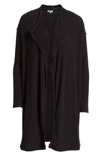Shop Splendid Sylvie Rib Knit Cardigan In Black