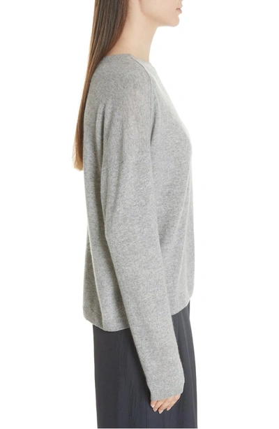 Shop Vince Cashmere Boxy Sweater In Heather Steel