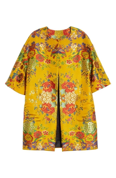 Shop Etro Floral Jacquard Topper In Yellow Print