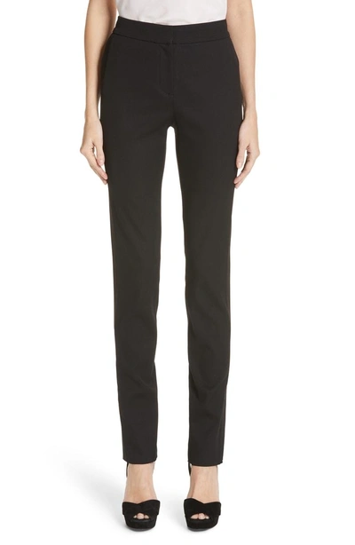 Shop Oscar De La Renta Slim Cigarette Pants In Black