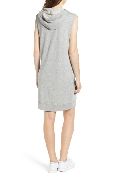 Shop Zadig & Voltaire Sia Bis Hooded Dress In Melange Grey